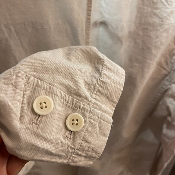 INES DE LA FRESSANGE for Uniqlo tan linen shirt jacket with buttons M/L Women's - Picture 4 of 4